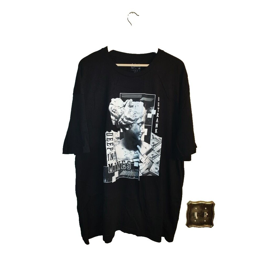 Men's Outrank Deep in Mines Black T Shirt Size 3XL